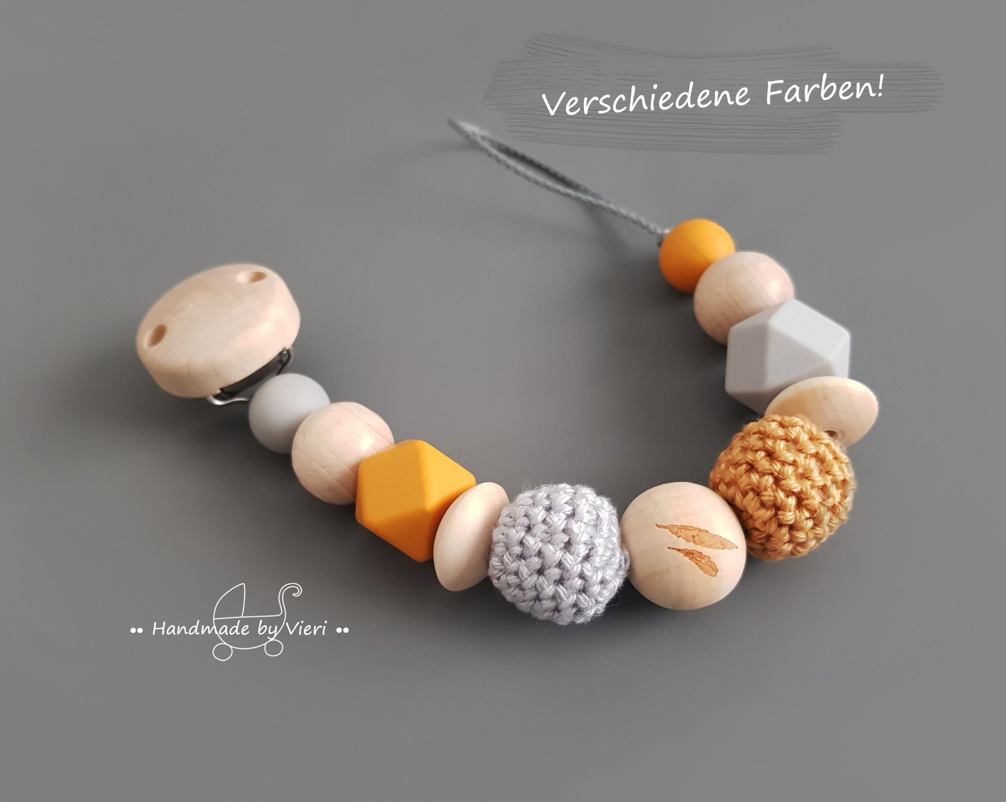 Schnullerkette ohne Namen - Blatt - handmadebyvieri