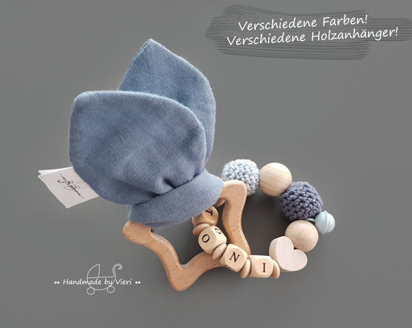 Knisterohren mit Namen - Greifling, blue shadow