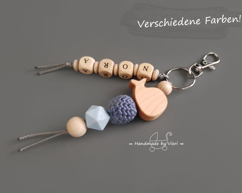 Schlüsselanhänger mit/ohne Name - Wal - handmadebyvieri