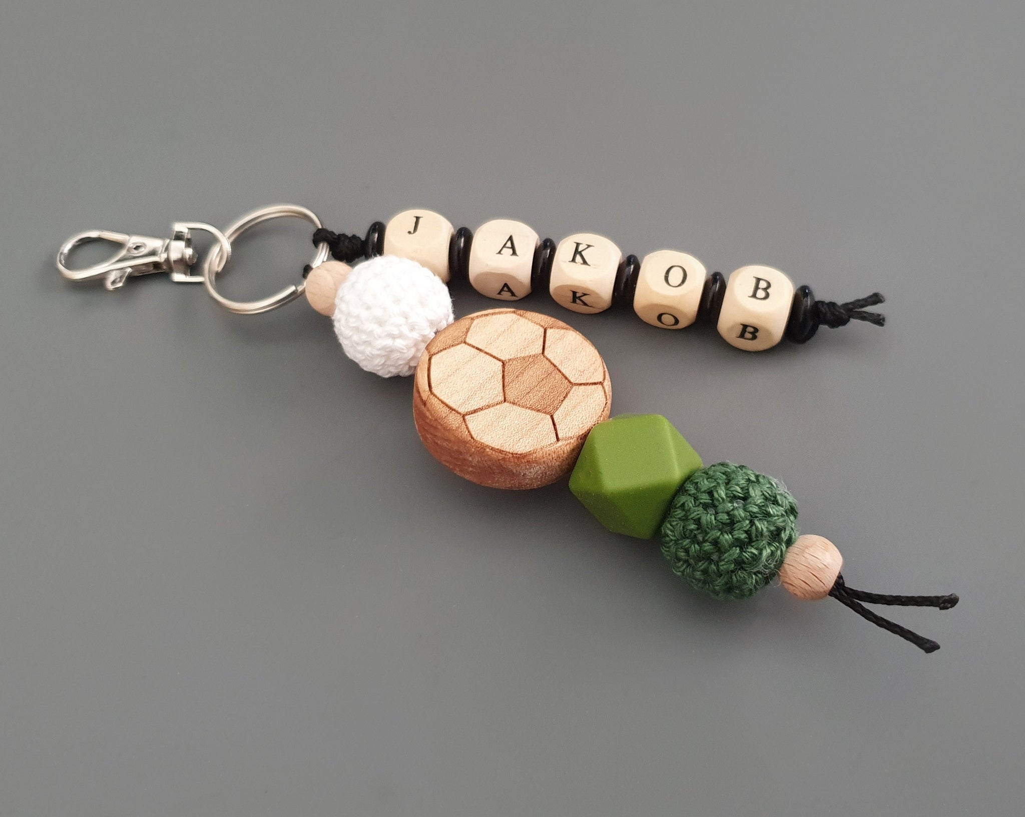 Personalisierter Schlüsselanhänger - Fußball, groß