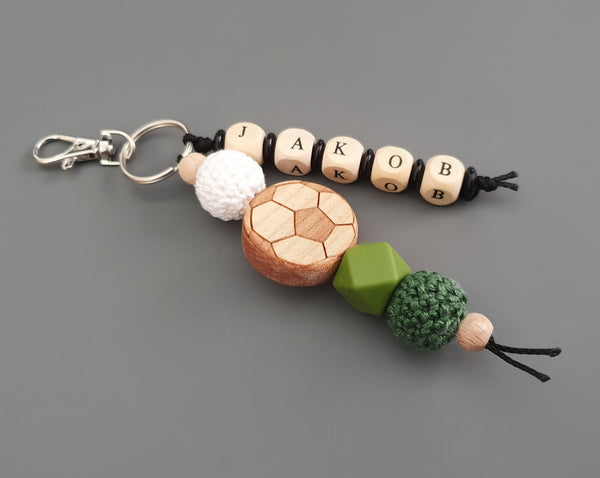 Personalisierter Schlüsselanhänger - Fußball, groß