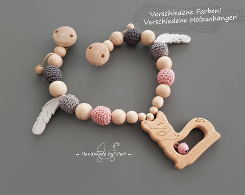 Kinderwagenkette ohne Namen - Reh/Feder