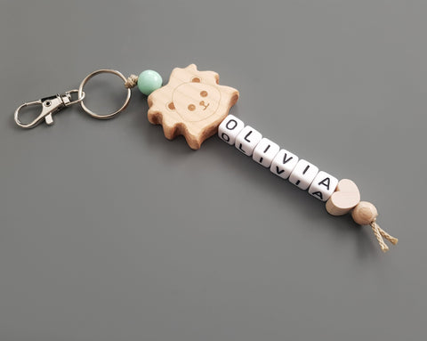 Schlüsselanhänger mit Name - mint