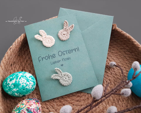 Personalisierte Grußkarte - Frohe Ostern, eukalyptus