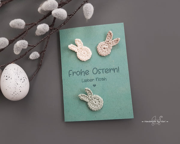 Personalisierte Grußkarte - Frohe Ostern, eukalyptus