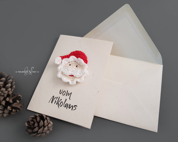 Handgemachte Karte - Nikolaus/ Weihnachtsmann, vom Nikolaus