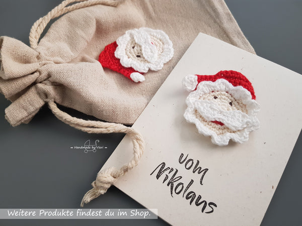 Jutetasche mit Namen - Nikolaus/ Weihnachtsmann