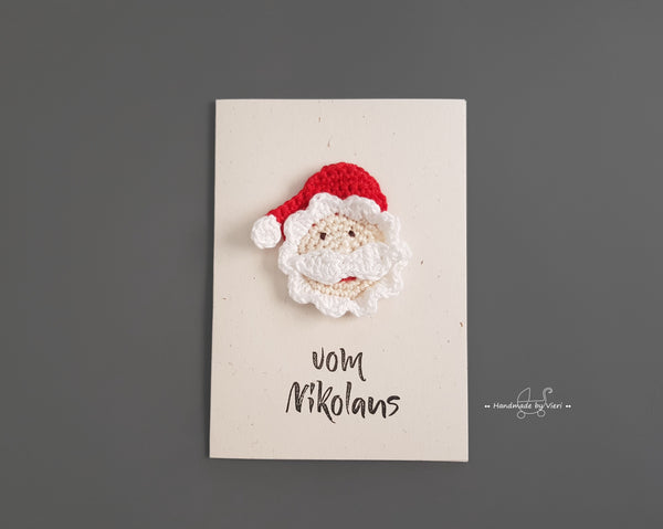 Handgemachte Karte - Nikolaus/ Weihnachtsmann, vom Nikolaus