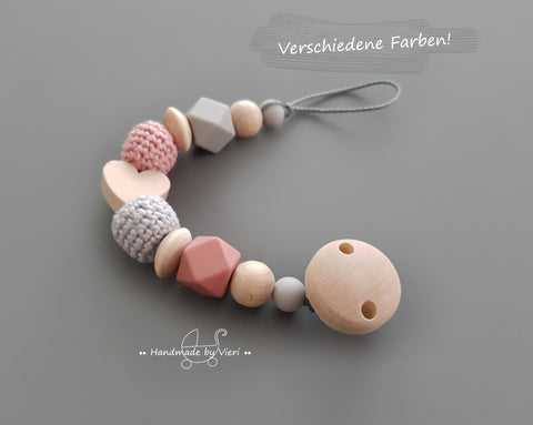 Schnullerkette ohne Namen- Herz