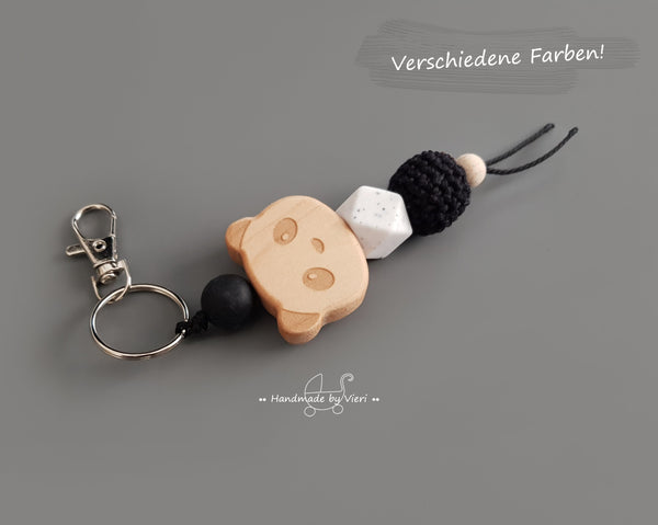 Schlüsselanhänger mit/ohne Namen - Panda