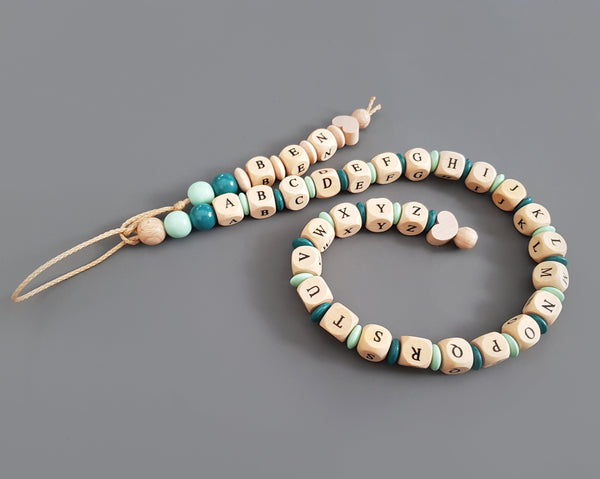 4-teiliges Geschenkset - mint, Holz