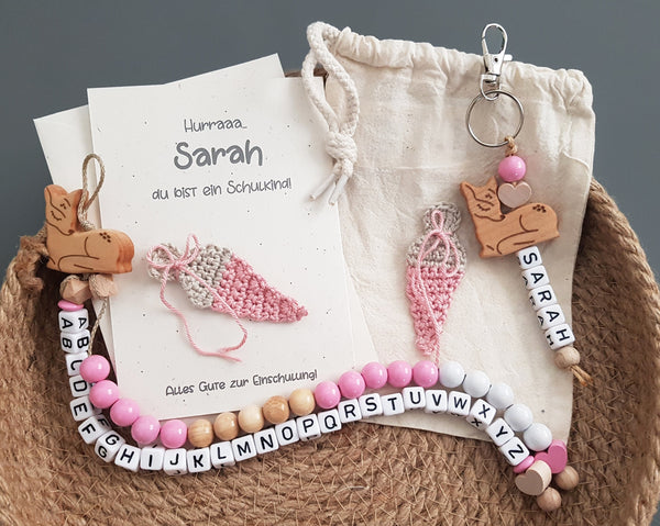 Rechenkette + ABC Kette - rosa