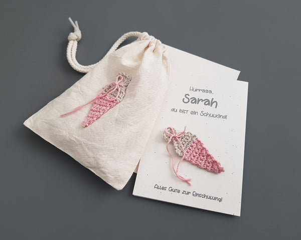 Schulkind Geschenkset - Schultüte, rosa