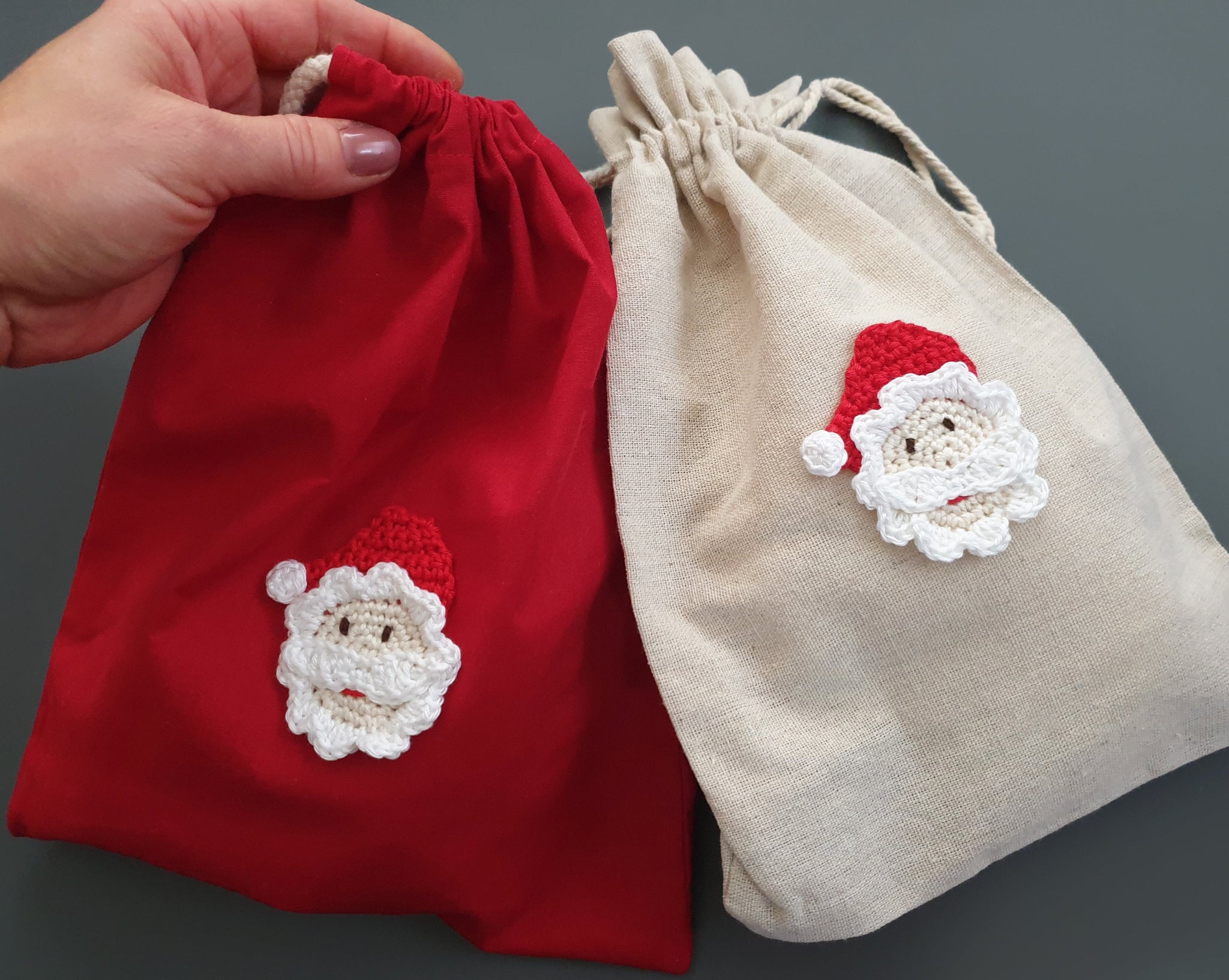 Großes Nikolaussäckchen mit Namen - vom Nikolaus, rot