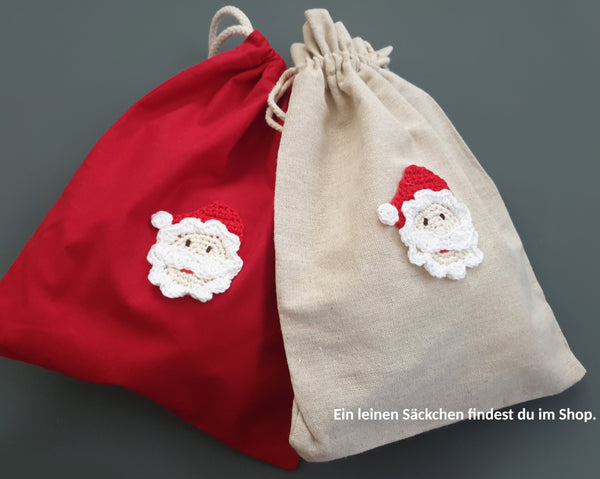 Großes Nikolaussäckchen mit Namen - vom Nikolaus, rot