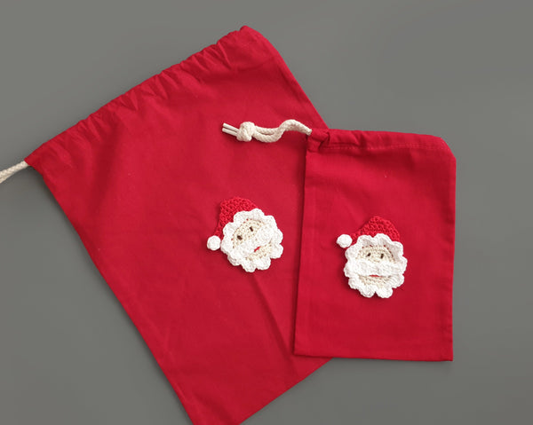 Großes Nikolaussäckchen mit Namen - vom Nikolaus, rot