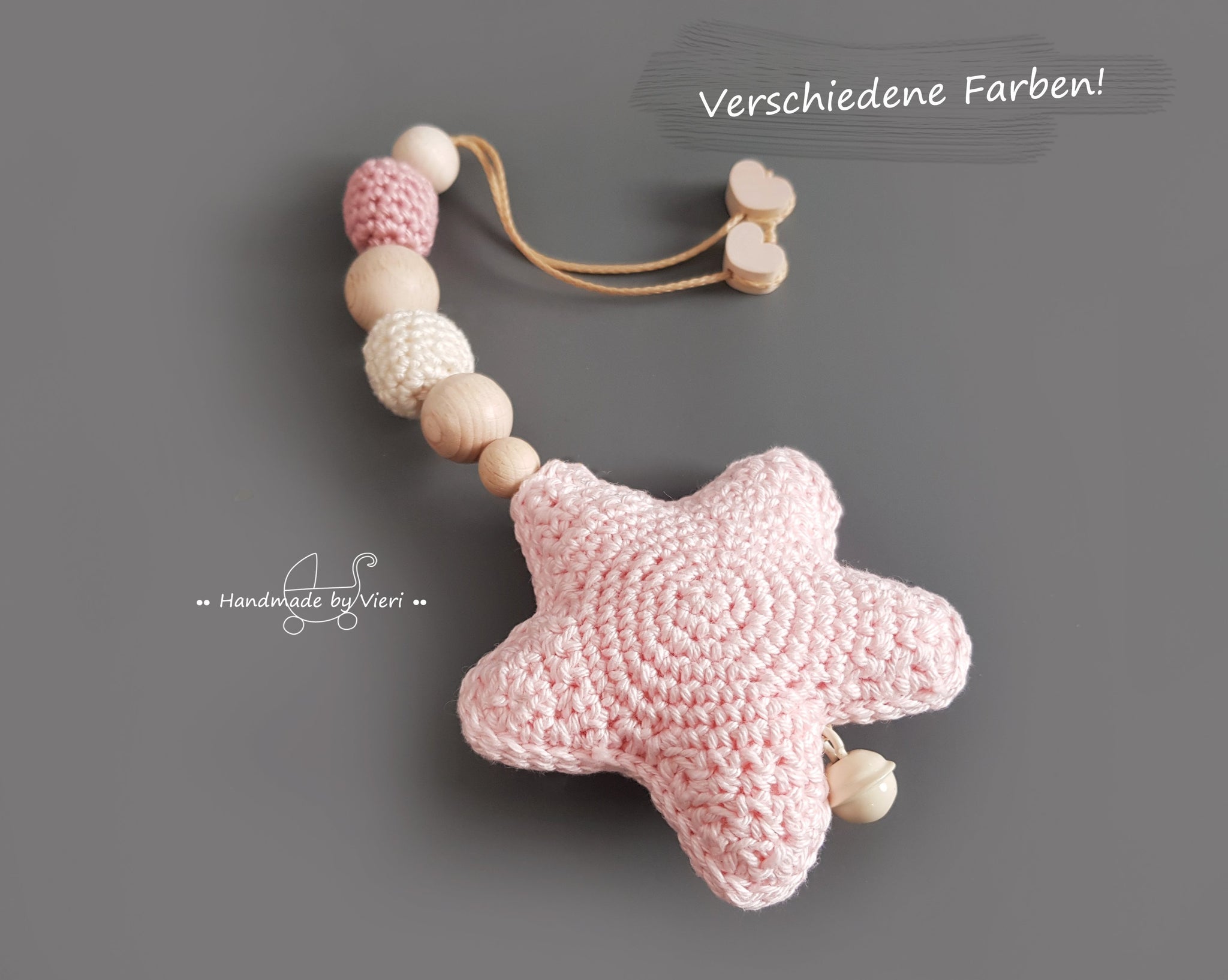 Anhänger ohne Name - großer Stern, verschiedene Farben - handmadebyvieri