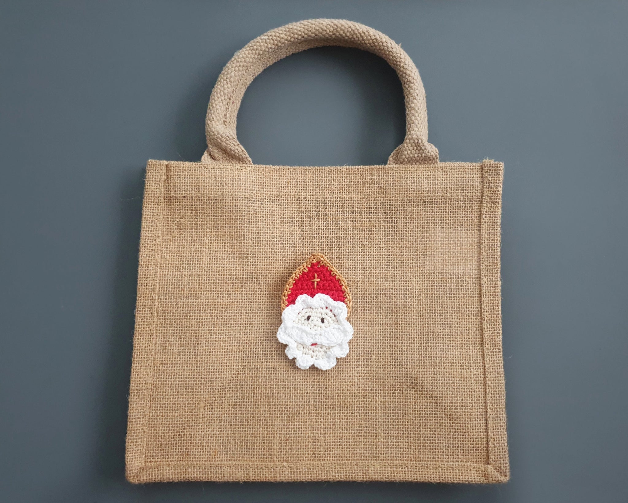Jutetasche mit Namen - Bischofsmütze