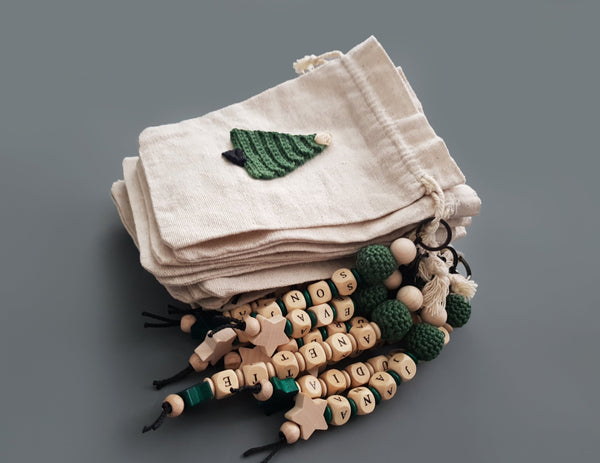 Nikolaussäckchen / Nikolausstiefel mit Namen - Tannenbaum